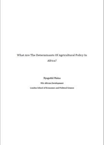 Agriculture Policy in Africa