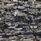 A poor neighbourhood shows the damage after an earthquake measuring 7 plus on the Richter scale rocked Port au Prince Haiti just before 5 pm, January 12, 2009.