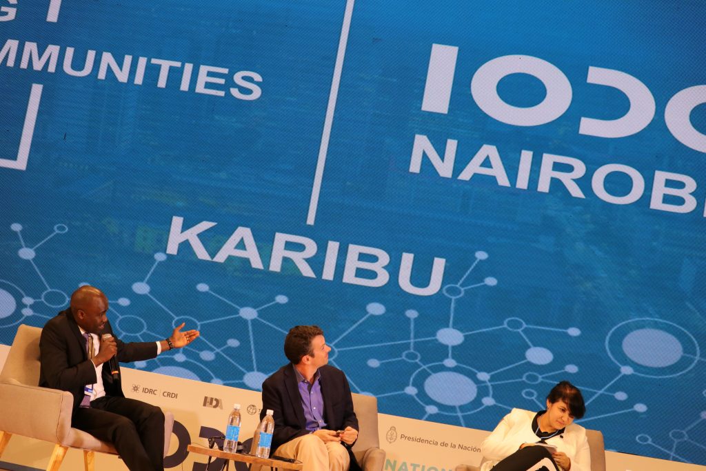 Image of the IODC 2018 closing panel where the announcement about Kenya hosting the next conference was made by Dr Korir Sing'oei, Head of Law and Policy in the Office of the Deputy President in the Republic of Kenya.